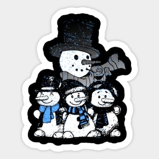 Happy Christmas - Happy Snowman Family Sticker